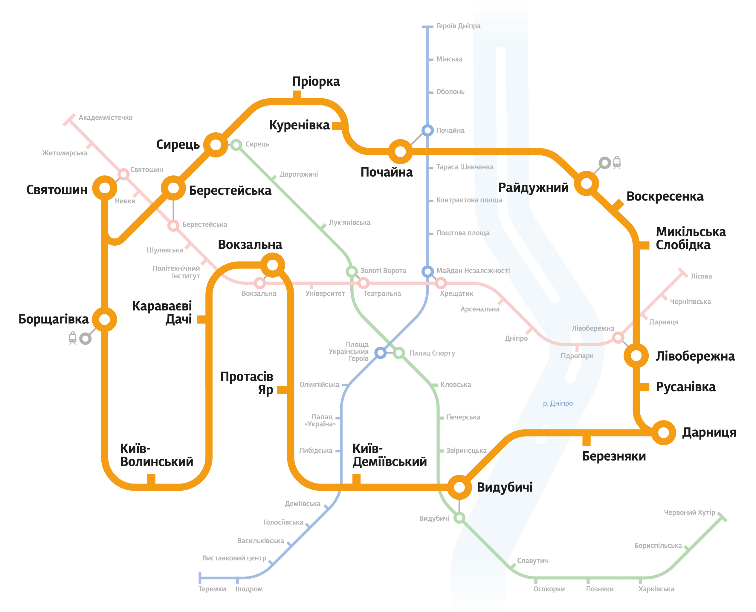 Карта приміських сполучень